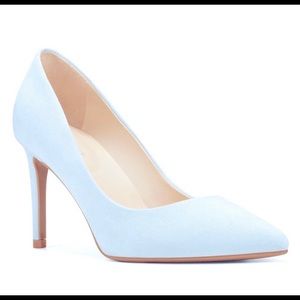 Nine West Etta Light Blue Suede type pump new in box. Never worn